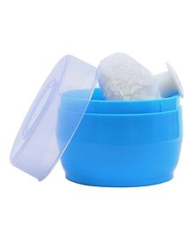 1st Step BPA Free Powder Puff With Powder Storage Box (Blue)