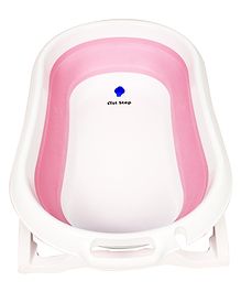 1st Step Folding Bath Tub with Temperature Sensitive Plug and Anti-Skid Base for Kids of 0 to 3 Years Upto 20 Kgs Weight Capacity (Small, Pink)