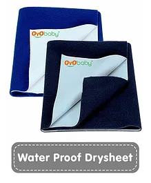 Oyo Baby Waterproof Instant Dry Sheet Small Pack of 2 - Royal Blue and Dark Blue