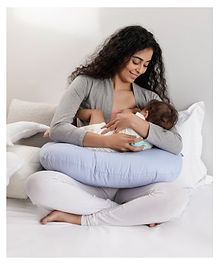 Mi Arcus 100%  Organic Breast Feeding Pillow Nursing Pillow Portable Comfortable Cushion - Blue