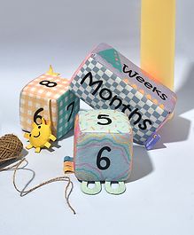 Mi Arcus Baby Photoshoot Props & Milestone Numbers | Educational Learning Toy for Brain Development | 0-12 Months Milestone Blocks Set