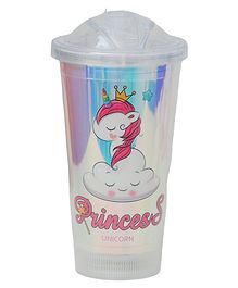 The Procure Store Princess Baby Unicorn Printed Holographic  Sipper- Multicolor