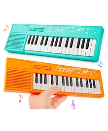 Fiddlerz 32 Keys Small Keyboard Piano Music Keyboard with Built-In Speaker Gift for Beginners (Color May Vary)