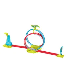 Hot Wheels Track Set with 2 Loops and 1 Hot Wheels Car - Multicolour