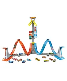 Hot Wheels Loop & Launch Track Set With 1 Car - Multicolour