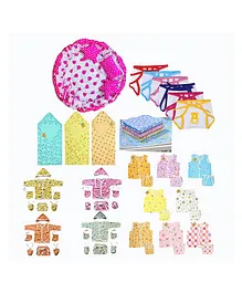 Fareto 53 in 1 New Born Baby Complete Daily Items Combo - Pink
