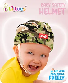 LILTOES Baby Head Protector for Safety of Kids 6M to 3 Years- Baby Safety Helmet with Proper Air Ventilation & Corner Guard Protection Badger Camouflage