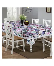 Kuber Industries Dining Table Cover PVC Spill Proof Buterfly Pattern Tablecloth Kitchen Dinning Protector With Seamless Border 60X90 Inch (Brown)