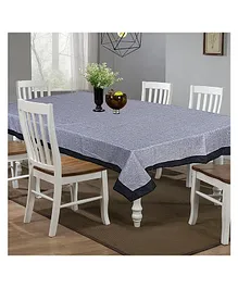 Kuber Industries Dining Table Cover Jute Spill Proof Tablecloth Kitchen Dinning Protector With Jutelace Border 60X90 Inch (Gray)