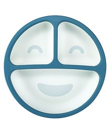 Starkiddo Silicone Smiley Plate without Lid Weaning Set - Blue