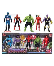 AKN TOYS Miniature Avengers Hero Action Figure 5 Super Heroes  (Multicolor) Pack of 5