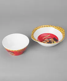 Servewell Feeding Bowl with Handle and Cone Bowl Set Minions Theme - Red