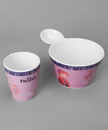 Servewell Fries Dip Bowl and Glass Set Frozen Theme - Purple