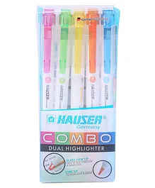 Flair Hauser Combo Dual Highlighters 5 Pieces - Multicolor