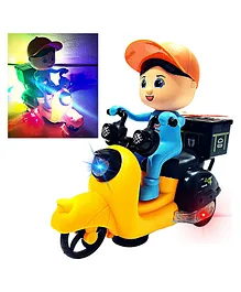 Dhawani Stunt Tricycle Bike  Fast Food Delivery Boy - Multicolour