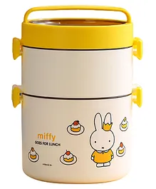 Little Surprise Box vertical 2 storey Kids Tiffin/Lunch Box - Yellow & Cream