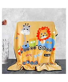 Yellow Bee Jungle Blanket for Kids Multicolour