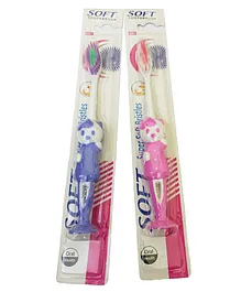 Yunicorn Max Cute Kitty Kids Soft Bristles Toothbrush - Pack of 2 - Colour may vary