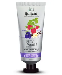 Nat Habit Berry Vanilla Hand Cream Fresh Whipped Hand Malai With Shea Butter For Women - 30ml