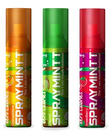 Spraymintt   OrangeWave + Elaichill + BreezeBerry 1 Second Instant Mouth Freshener Spray - 45 gm