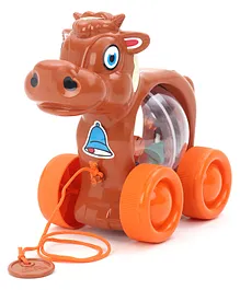 United Agencies Pull Along Moo Moo Cow Toy-  Brown