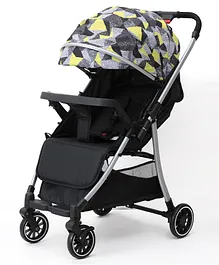 Travel Compact Baby Stroller with Reversible Handle Adjustable Backrest & Canopy - Yellow