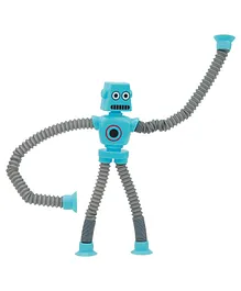 Sanjary Telescopic Suction Cup Toy, Plastic Cartoon Robots Shape Flexible With Lights Toy for kids Color May Vary