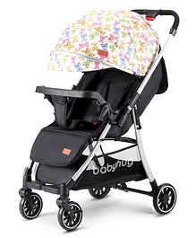 Babyhug Travel Compact Baby Stroller with
                        Reversible Handle Adjustable Backrest &
                        Canopy - Multicolor| Concealed Link Brake|
                        Suspension Wheels