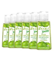Zuci Junior Green Apple Hand Sanitizer Pack of 12 - 30 ml Each