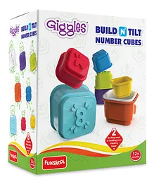 Giggles Build Tilt Number Stalking  Cubes- Multicolour