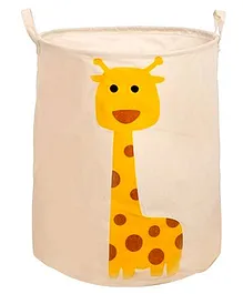 EZ Life Giraffe Printed Laundary Basket Organizer - Cream