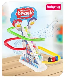 Babyhug Happy Penguin Track Set with Music and Light  - Multicolour