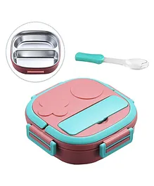 Sanjary 3 Compartment Stainless Steel Lunch Box color & design may vary