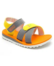 Beanz Unisex Colour Block Strap  Velcro Closure Sandals - Multi Colour