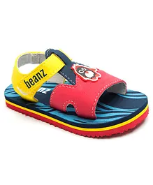 Beanz Unisex Penguin Applique Detailed Velcro Closure Sandals - Navy Blue Red