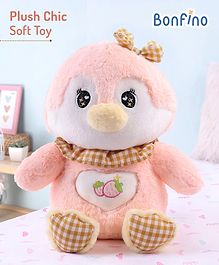 Bonfino Plush Chic Soft Toy with Collar Pink - Height 35 cm