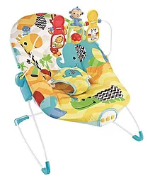 Flyers Bay Fiddle Diddle Baby Bouncer Cum Rocker Elephant Print - Yellow