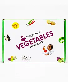 Hungry Brain Vegetables 24 Flash Cards - Multi Color