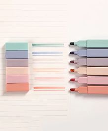 kunya 6 Pcs Aesthetic Cute Highlighters no bleed Dry Fast Easy to Hold, Mild Assorted Colors With Soft Chisel Tip for Journal Bible Planner Notes School Office Supplie