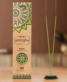 Amogha Incense sticks with holder -Fragrance Myrrh