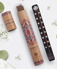 Amogha Masala Incense Sticks With Black Ashcatcher - Fragrance Sambrani