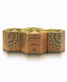 Amogha Incense Cone in a Hexa Crafted Box - Fragrance Myrrh
