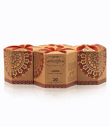 Amogha Incense Cone In A Hexa Krafted Box - Fragrance Loban
