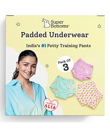 SuperBottoms 3 Padded Underwear 3 layer of cotton padding & Super DryFeel Layer Pull-up style pants-3-4y