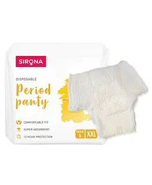Sirona Disposable Period Panties for 360 Degree Protection, No Leakage & Discomfort, Ultra Absorbent Core (XXL Size) - 5 Panties