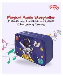 SuperBuddy StoryBox Space Kids Speaker- 550 Stories Rhymes & Mantras Preloaded Blue
