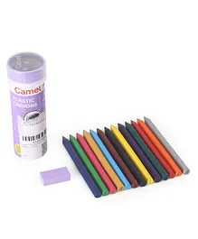 Camel Plastic Crayons 13 Shades Tin Pack - Multicolour