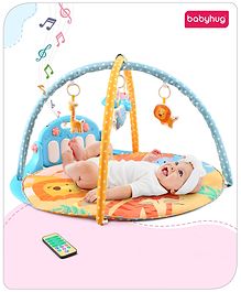 Babyhug Musical Play Gym With Projector Light and Kick & Play Piano| Plush Hanging Toys| Music Modes and Volume Control| Remote Control| Soothing White Noise| New Born Gifting Option| For Boys and Girls