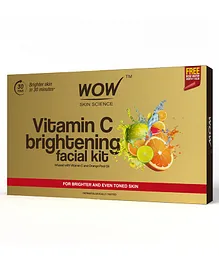 WOW Skin Science Vitamin C Brightening Facial Kit with Rose Water Pack of 7