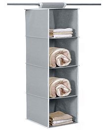 Fun Homes Kuber Industries 4 Shelf Closet Hanging Organizer - Grey